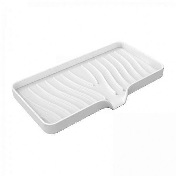 Self-Draining Soap Dish 2-Pack, White, Bathroom Tray