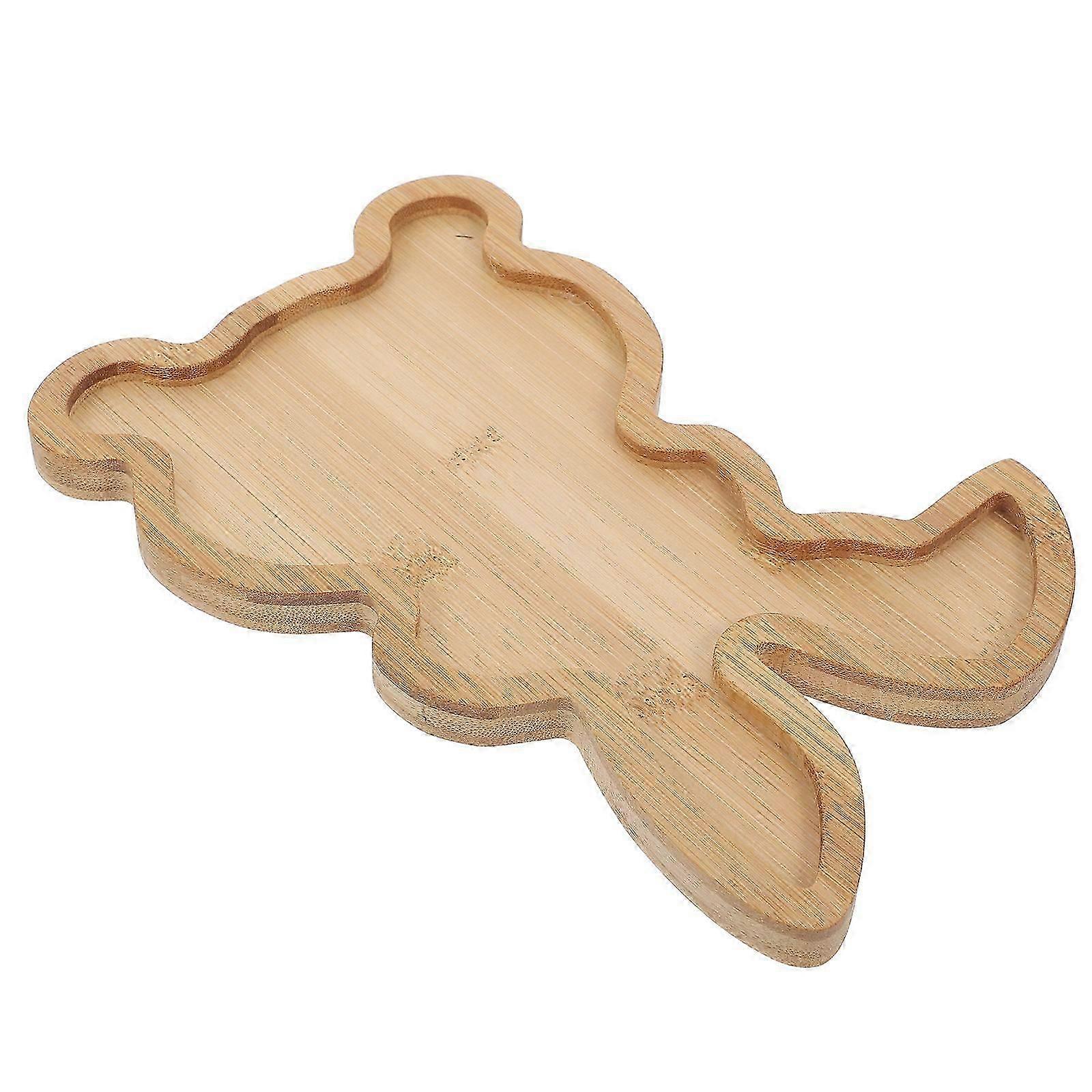 Rustic easter Bunny Shape Serving Tray for Snacks 3 Pieces Wooden Set_HP