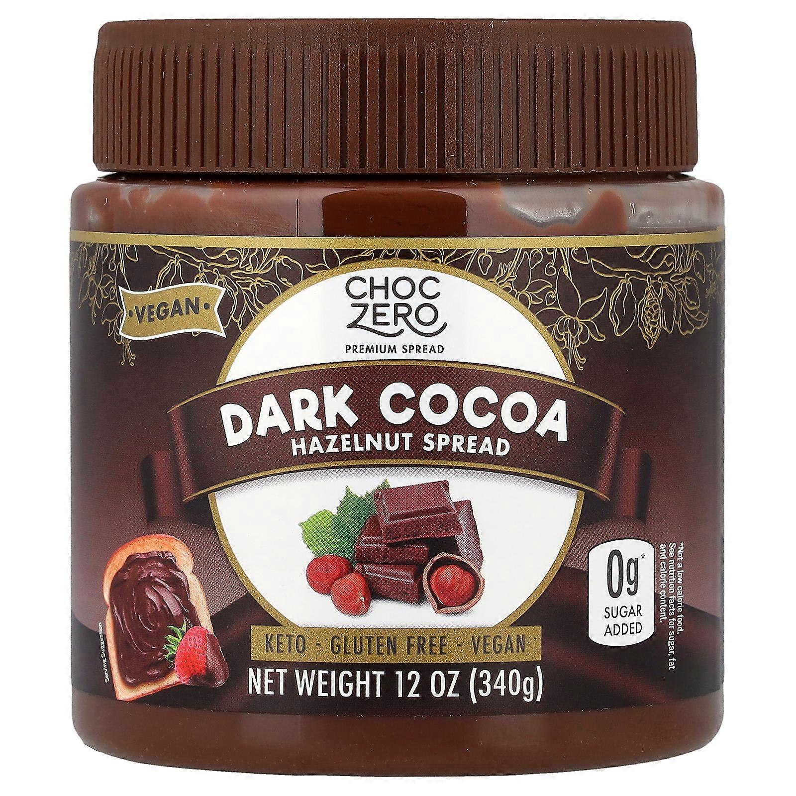 2 x ChocZero, Dark Cocoa Hazelnut Spread, 12 oz (340 g)