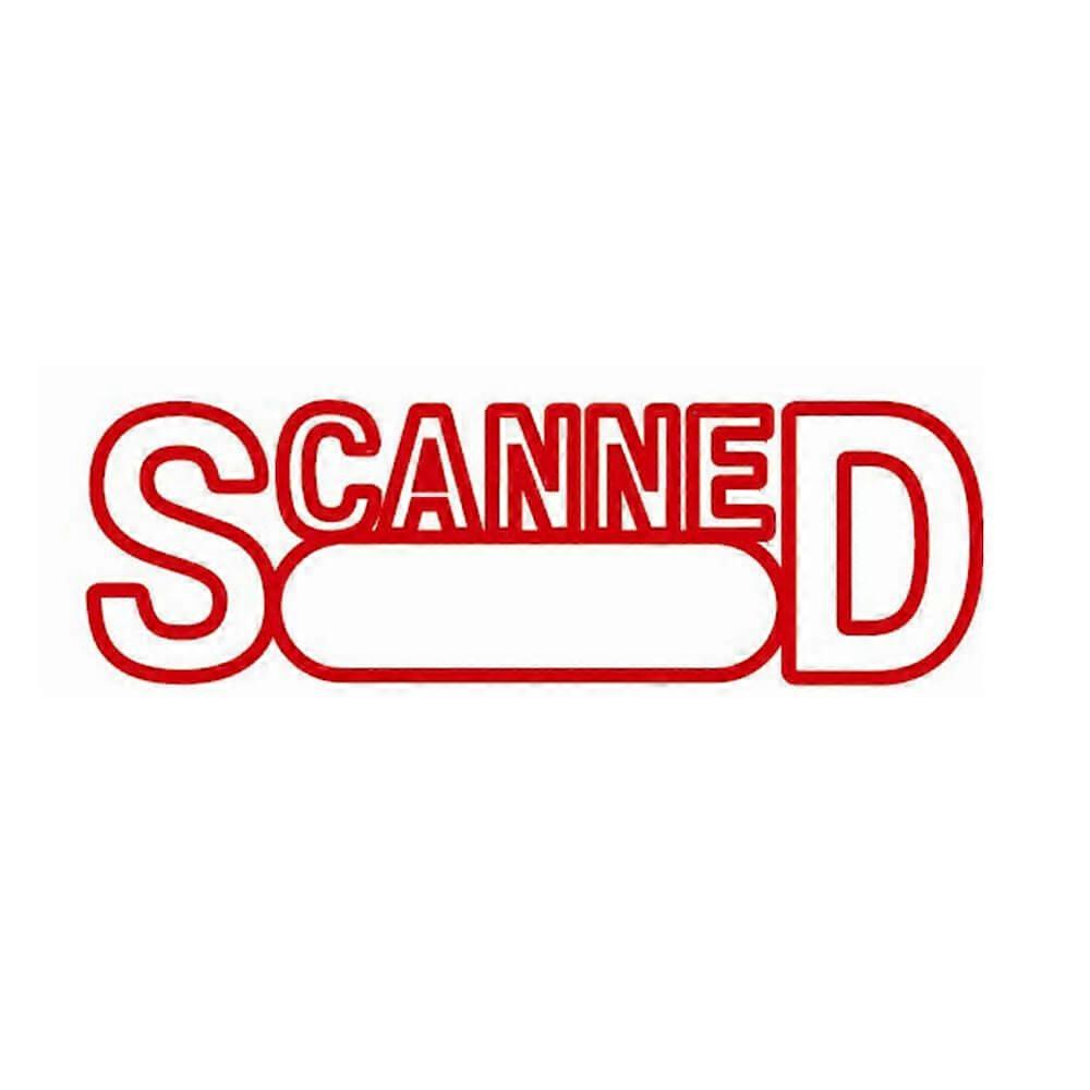 SCANNED DATE X Stamper Self Inking Message Stamp Ergonomic Durable Material