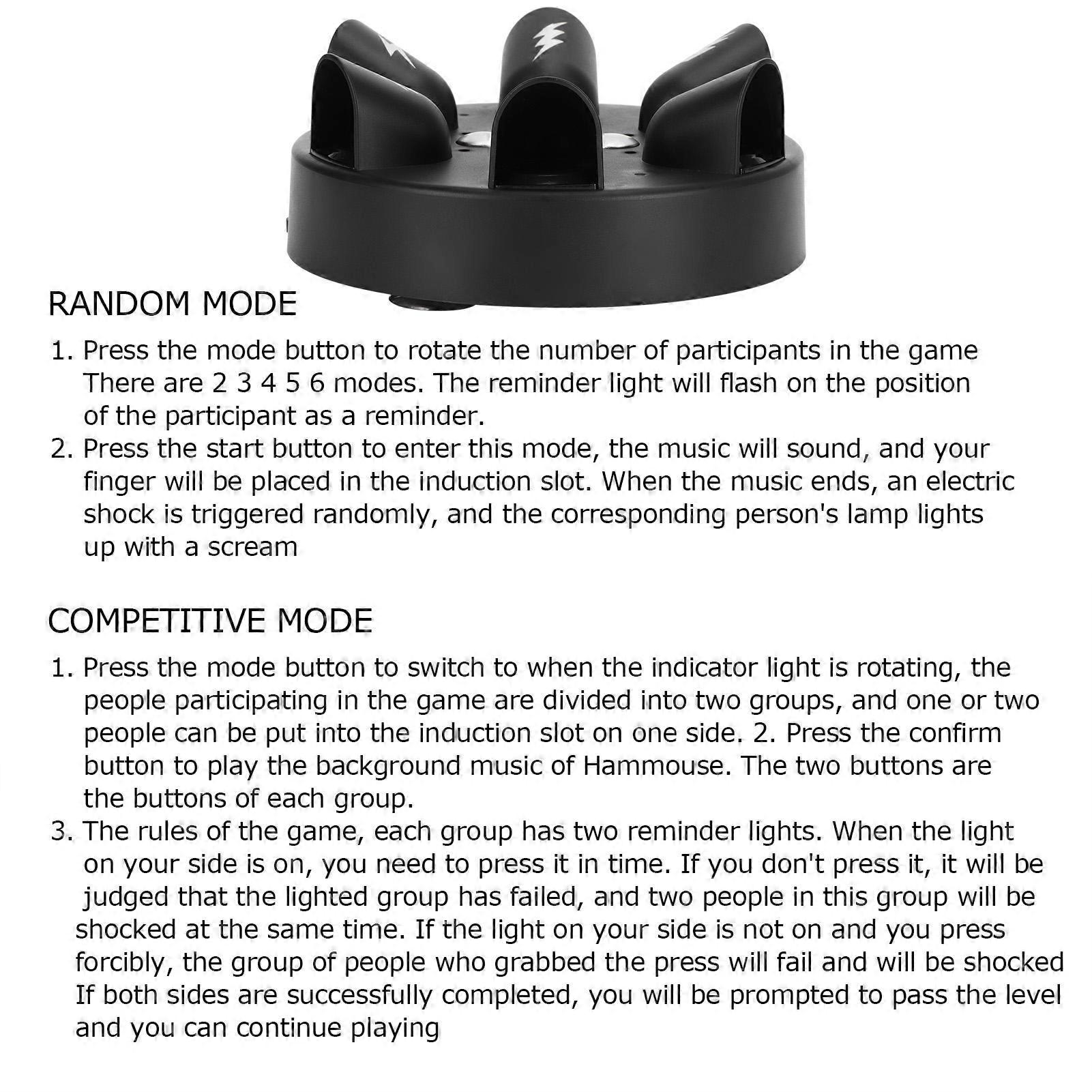 Mini Electric Shocking Lie Detection Machine Polygraph Decompression Toy Game for Party Black