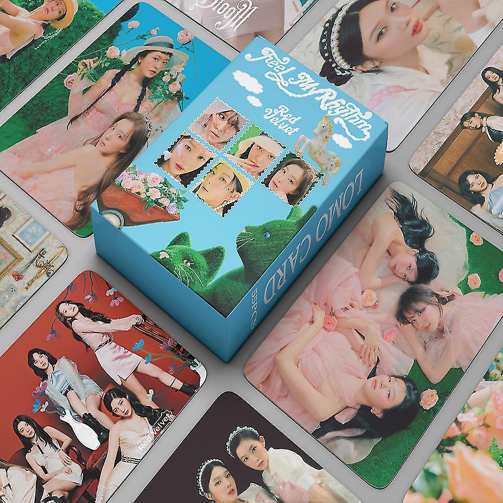 55pcs/set Kpop Red Velvet Lomo Cards New Album Queendom K-pop
