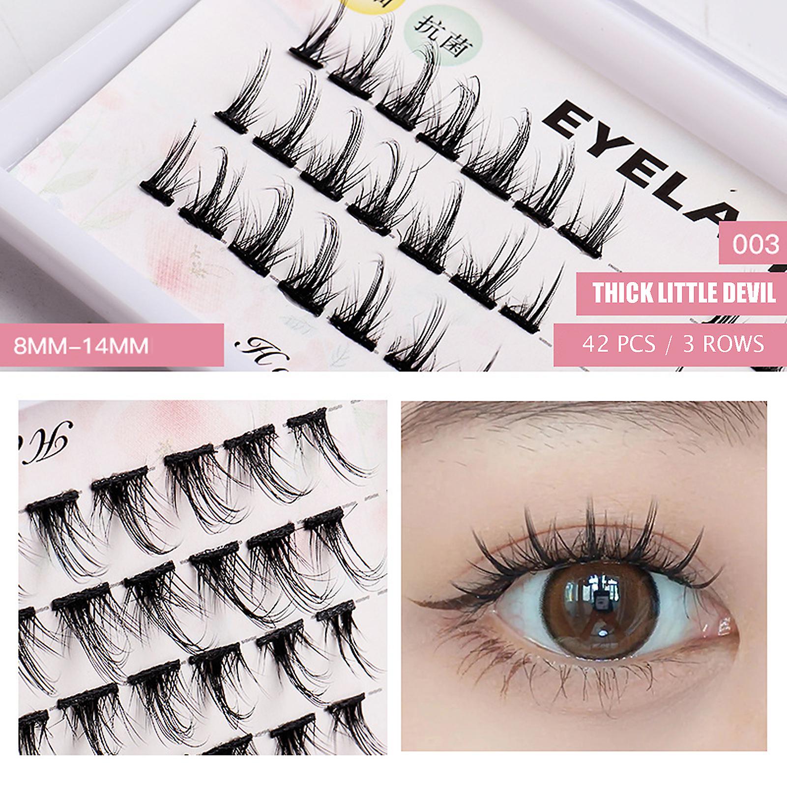 Single Cluster Segmented Eyelashes Fluffy Volume Fairy Mango Eyes