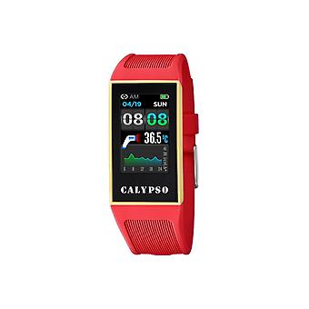 CALYPSO Relógio para meninas Conjunto de 2 pulseiras K8502-3 - Pulseira de resina laranja