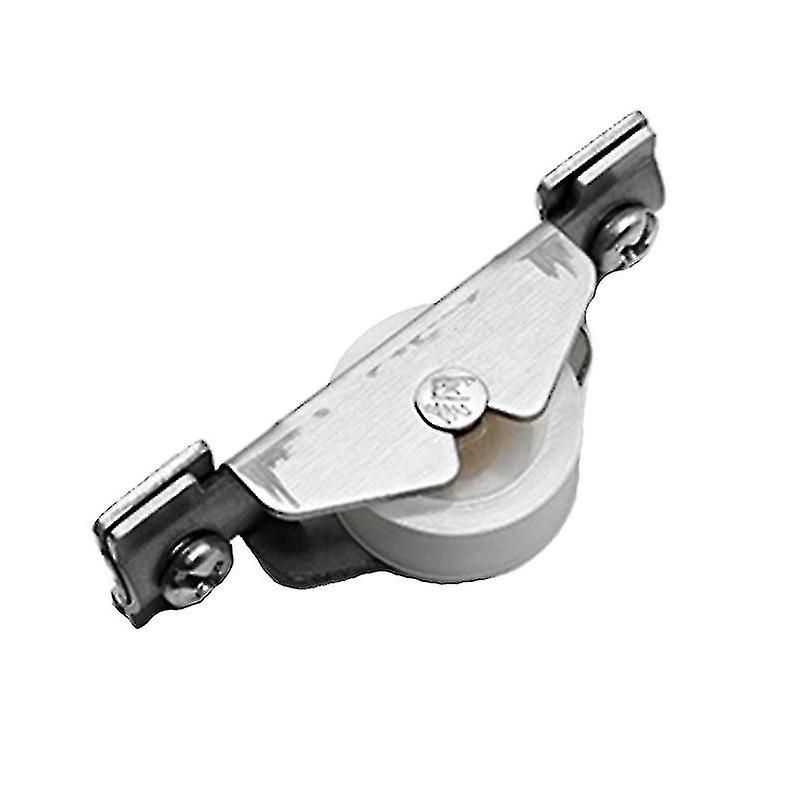 4 Pieces Groove Wheel Heavy Duty Rigid Caster With Bracket For Inverted Track-color:nylon Wheel Stainless
