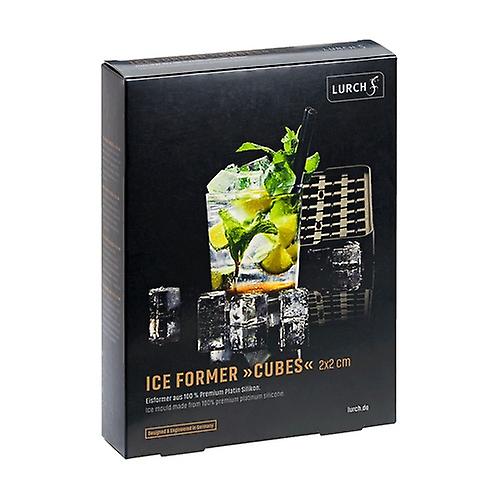 Ice bucket with platinum silicone lid 2x2 (35 ice cubes) 1 unit (Black)