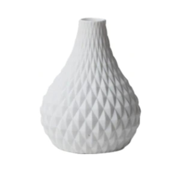 White Teardrop Vase Simple Decor Vases