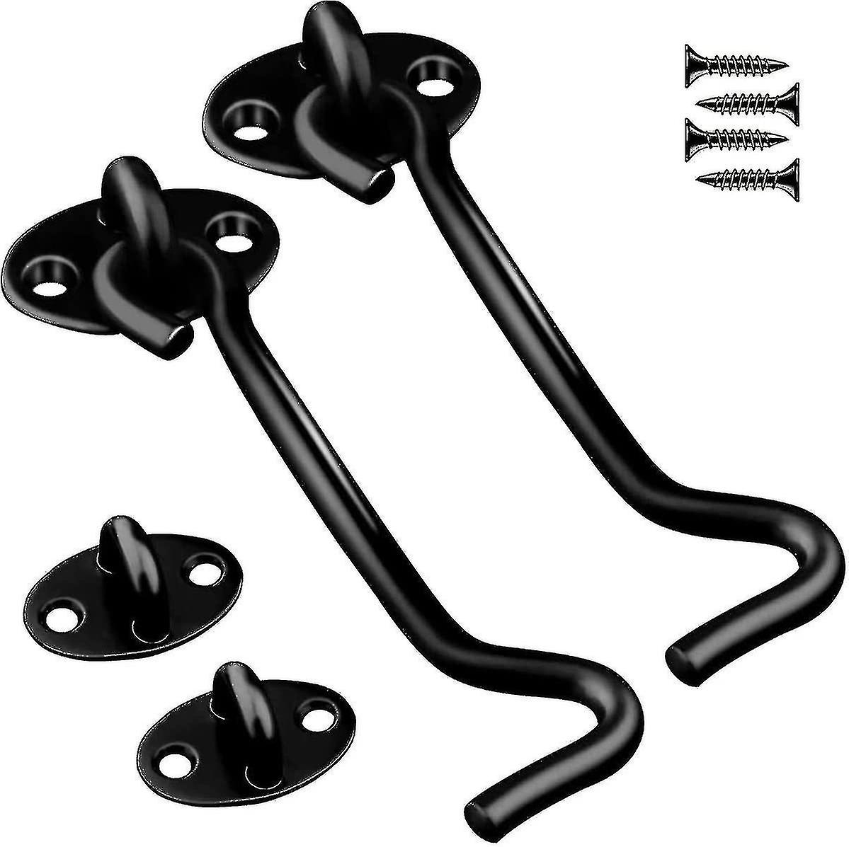 2 Pack Cabin Hook Heavy Duty Door Hook And Eye Lock Latch Cabin Hook