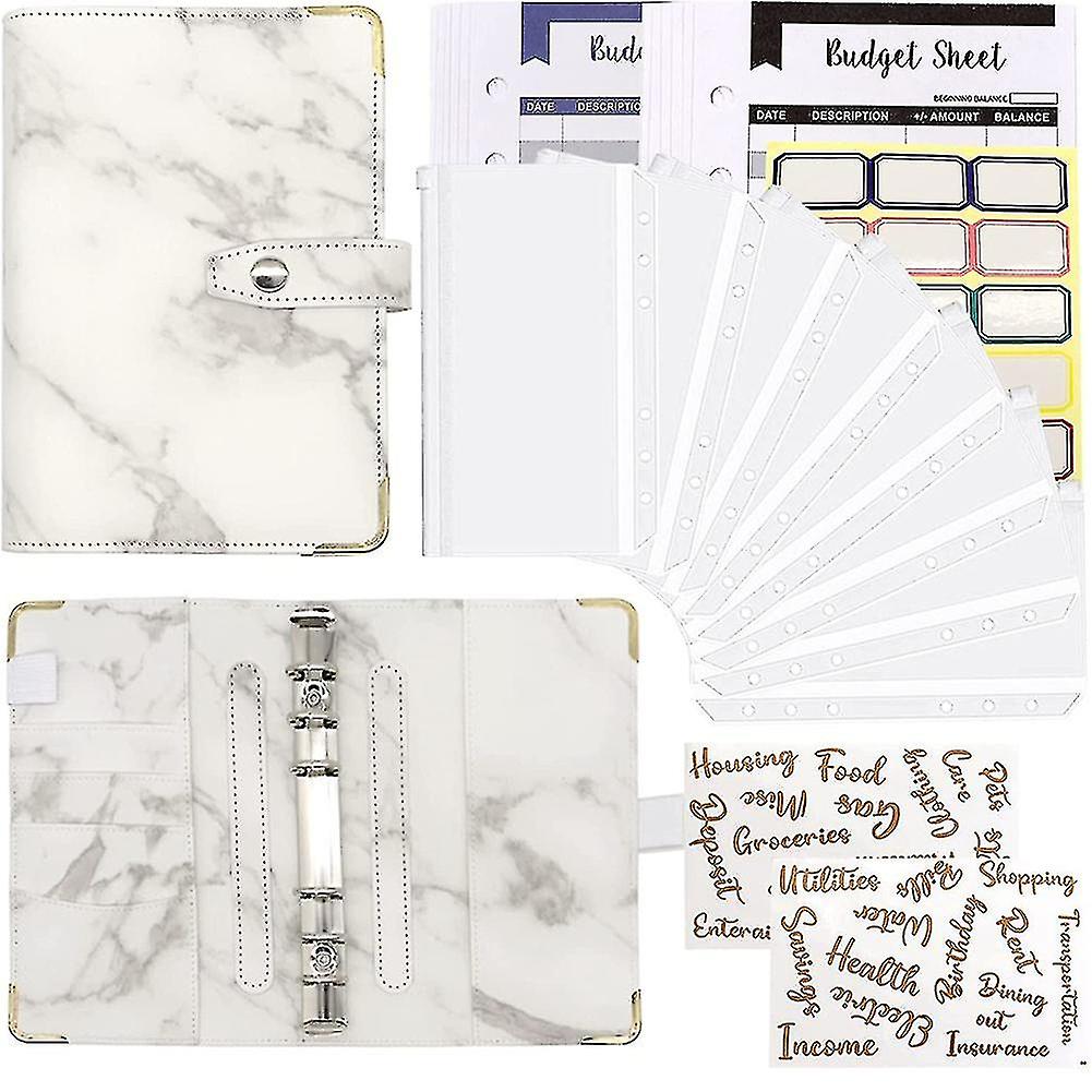 A6 Budget Binder ، مع نظام المغلفات النقدية ، منظم مخطط الميزانية القابل لإعادة التعبئة ، للحصول على جودة عالية للميزانية النقدية