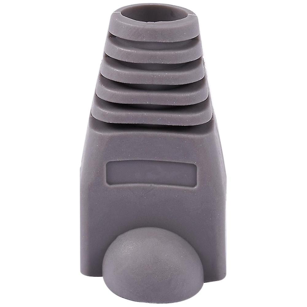 Ethernet Gray Rubber Rj45 Connector Boots Cover Case Protector 50 Pieces