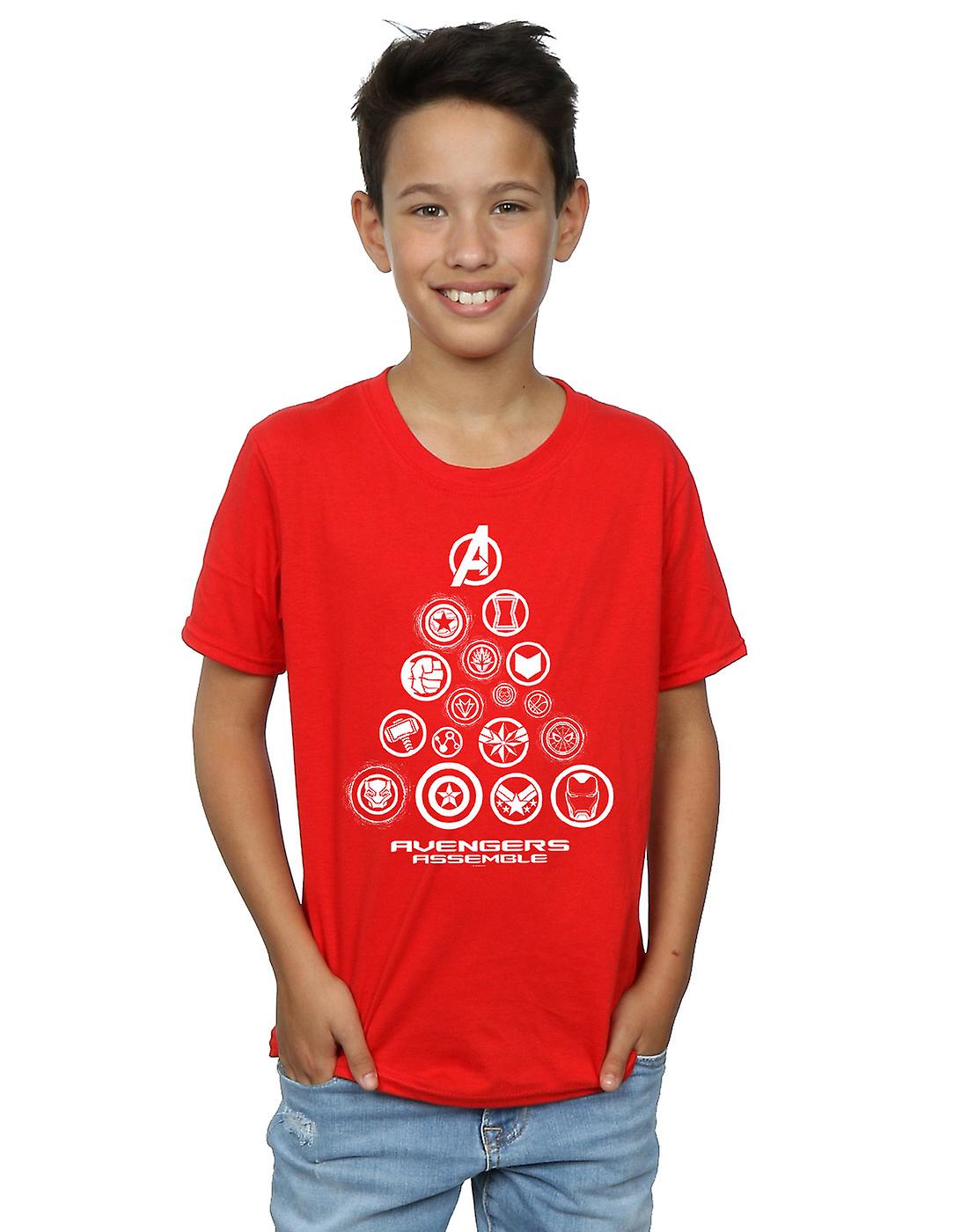 Marvel Boys Avengers Endgame Pyramid Icons T-Shirt