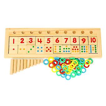 Houten van het het Spelbord van het Wiskundespel het Raadsel het Sorteren Montessori Speelgoed