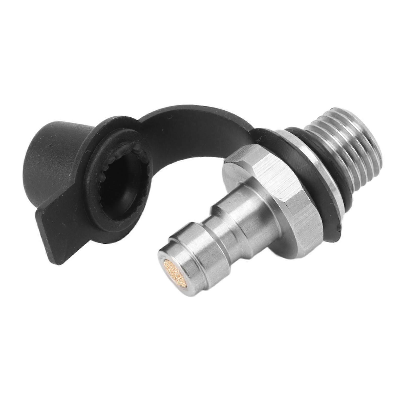 CO2 Inflation Connector for M10x1, CO2 Tank Refill Adapter, Male Stainless Steel Soda Water Bottle Parts with Gasket