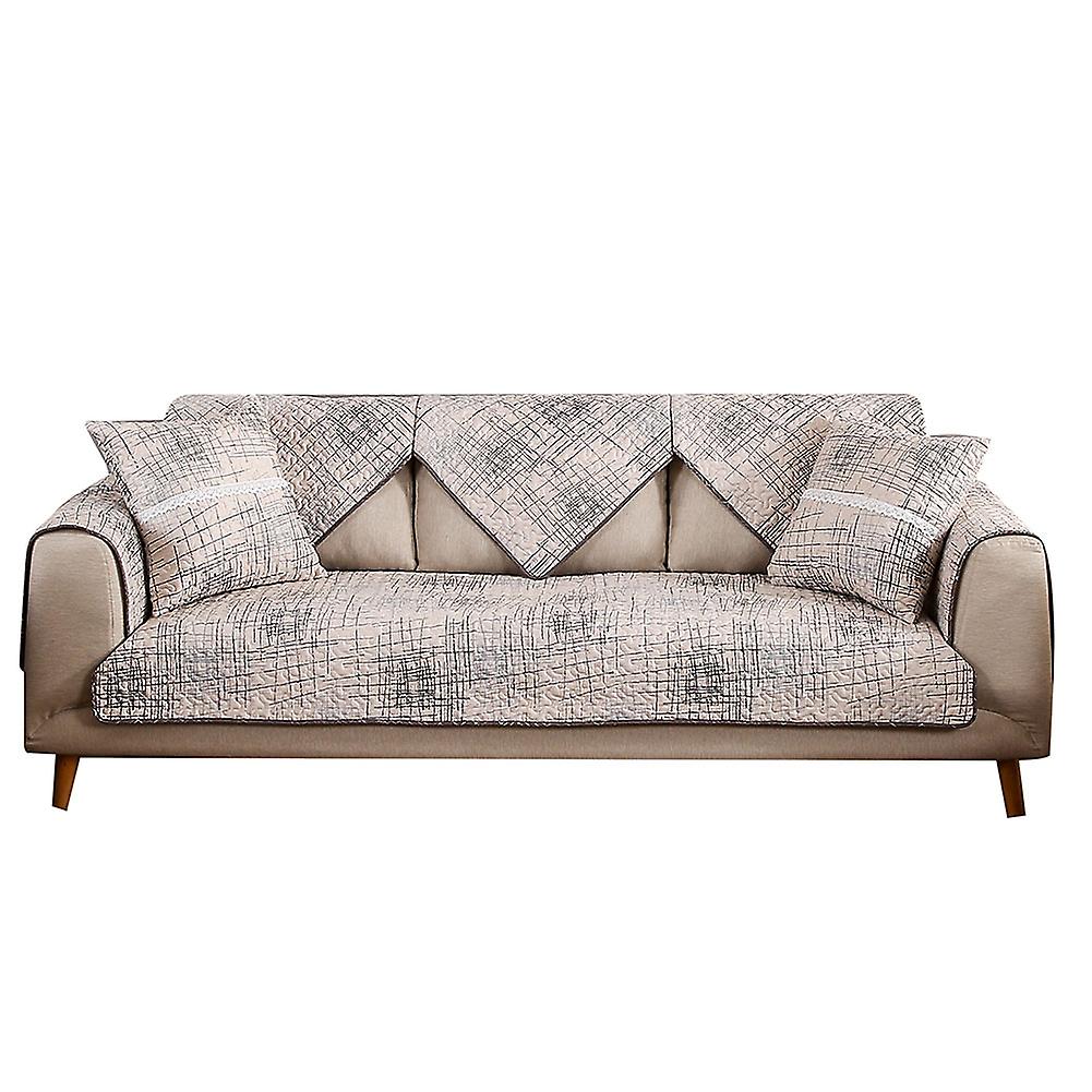 1pc Sofa Protective Cover Decorative Sofa Cover for Living Room Light Gray (70*210CM)