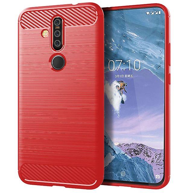Soft Durable Protective Shell Case for Nokia X71 - Red