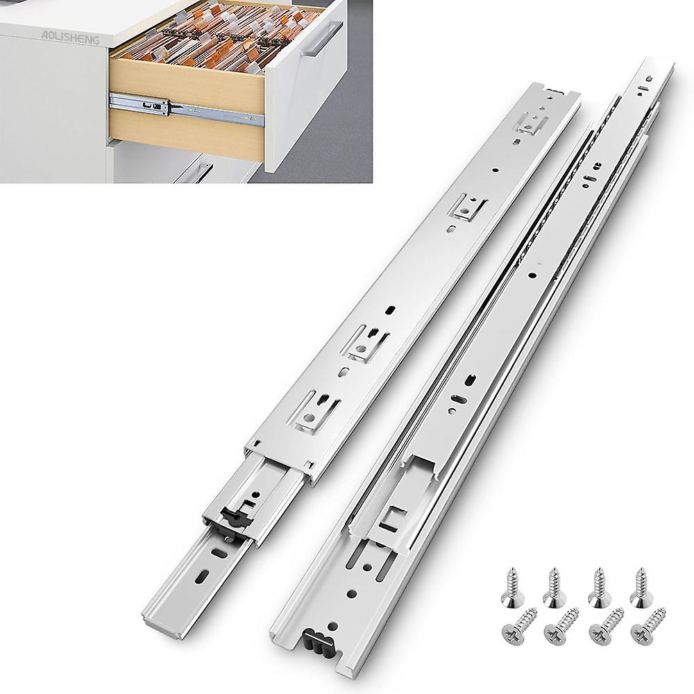 2 pieces Silver drawer slide (400mm), load capacity up to 45 KG,