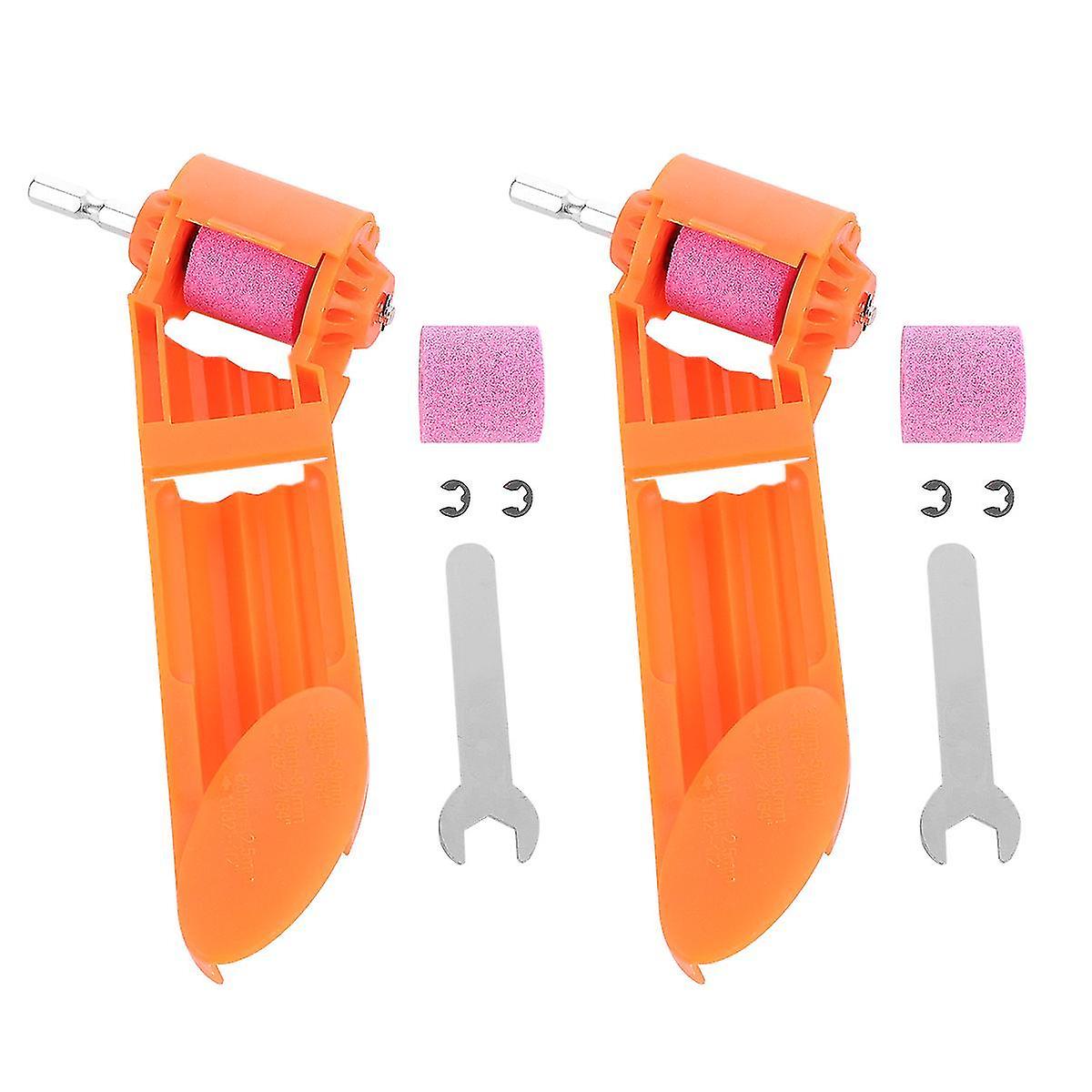 2 Sets Drill Bit Sharpener Corundum Portable Durable Prime Sharpener Sharpening Tool Grinder Grindin