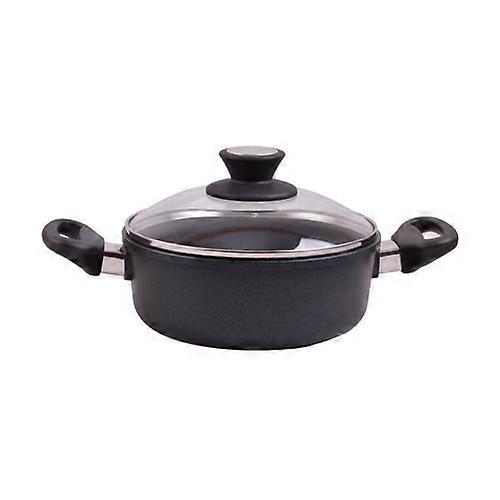 20 cm / 8 cm high induction pan 1 unit (Black)