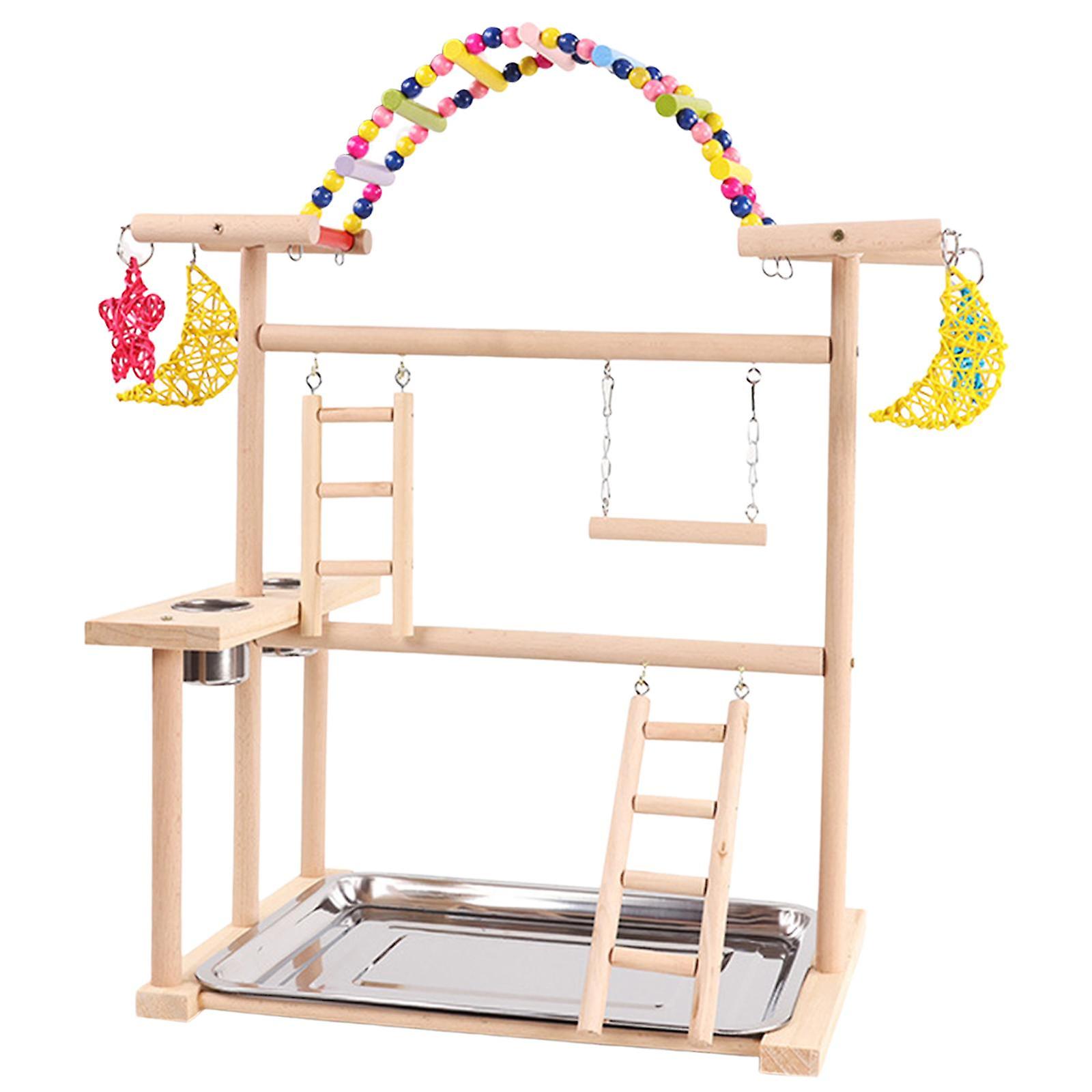 Parrot Playstand with Ladder Parrot Bird Playground for Finch Conures Macaws