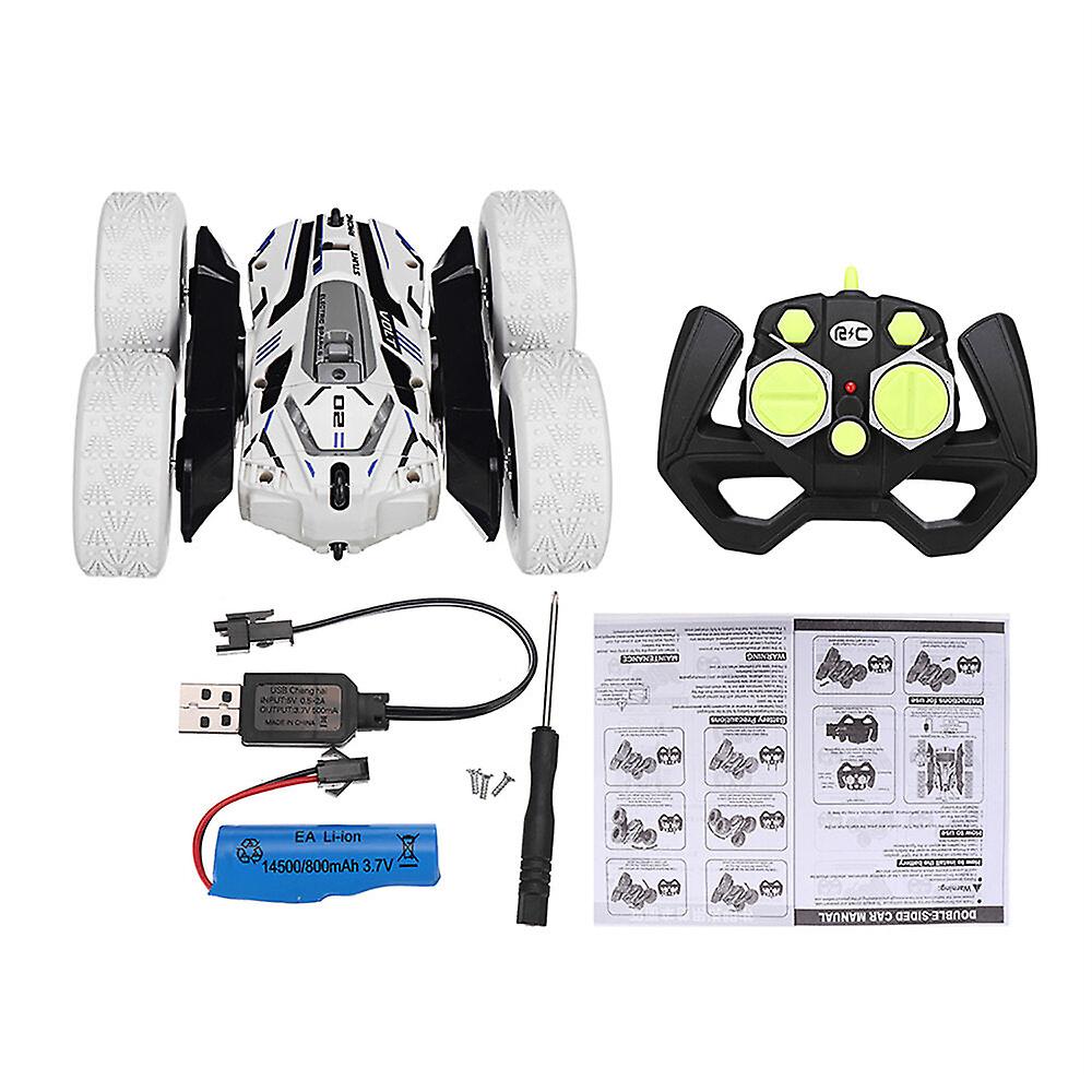 Rc Stunt Car 2.4g 4wd 360 Rotate Led Lights Remote Control Off Road Double Sided Vehicles Model