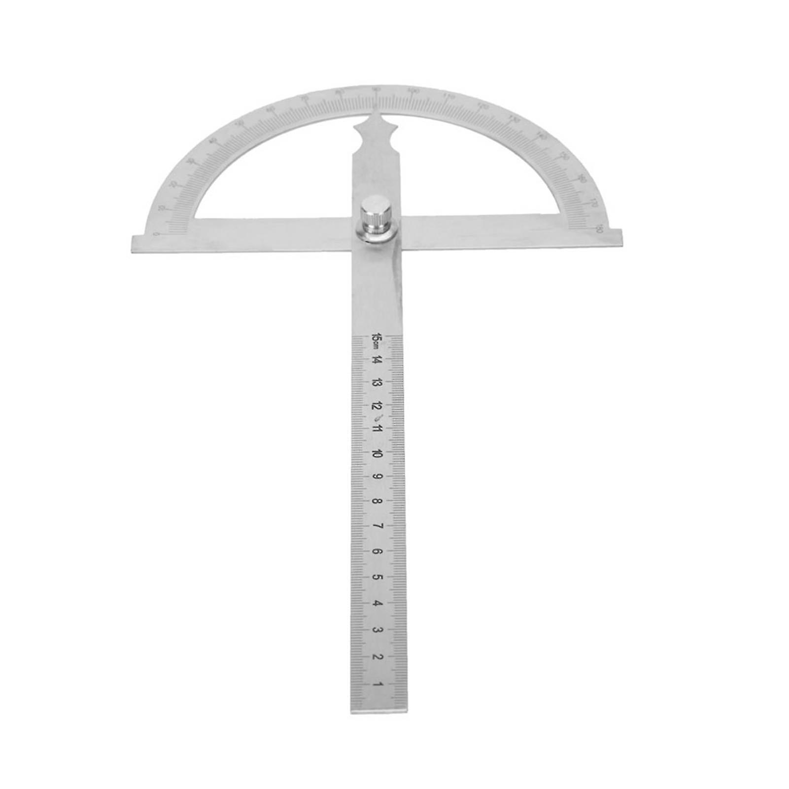 Qukaim Stainless Steel Protractor Stainless Steel Protractor Goniometer Angle Finder Gauge, 0-180 Degree, 15cm Ruler, 150 x 200mm, Precision