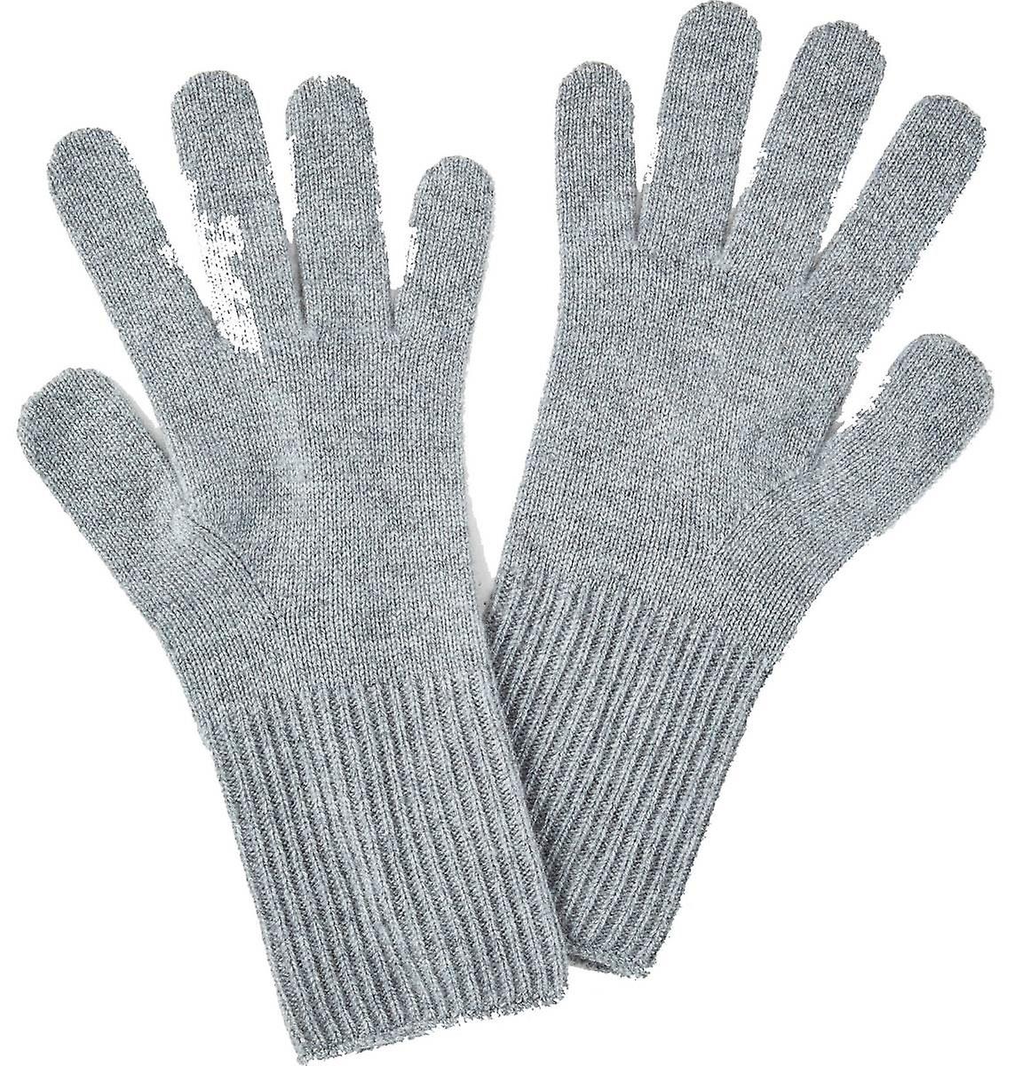 Falke Fine Knitted Pure Cashmere Gloves - Light Grey