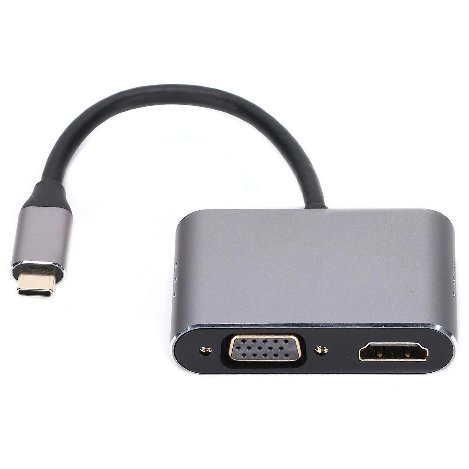 Fourinone Docking Station Portable Metal Typec Hub Durable Usb Hub For Transfer Data