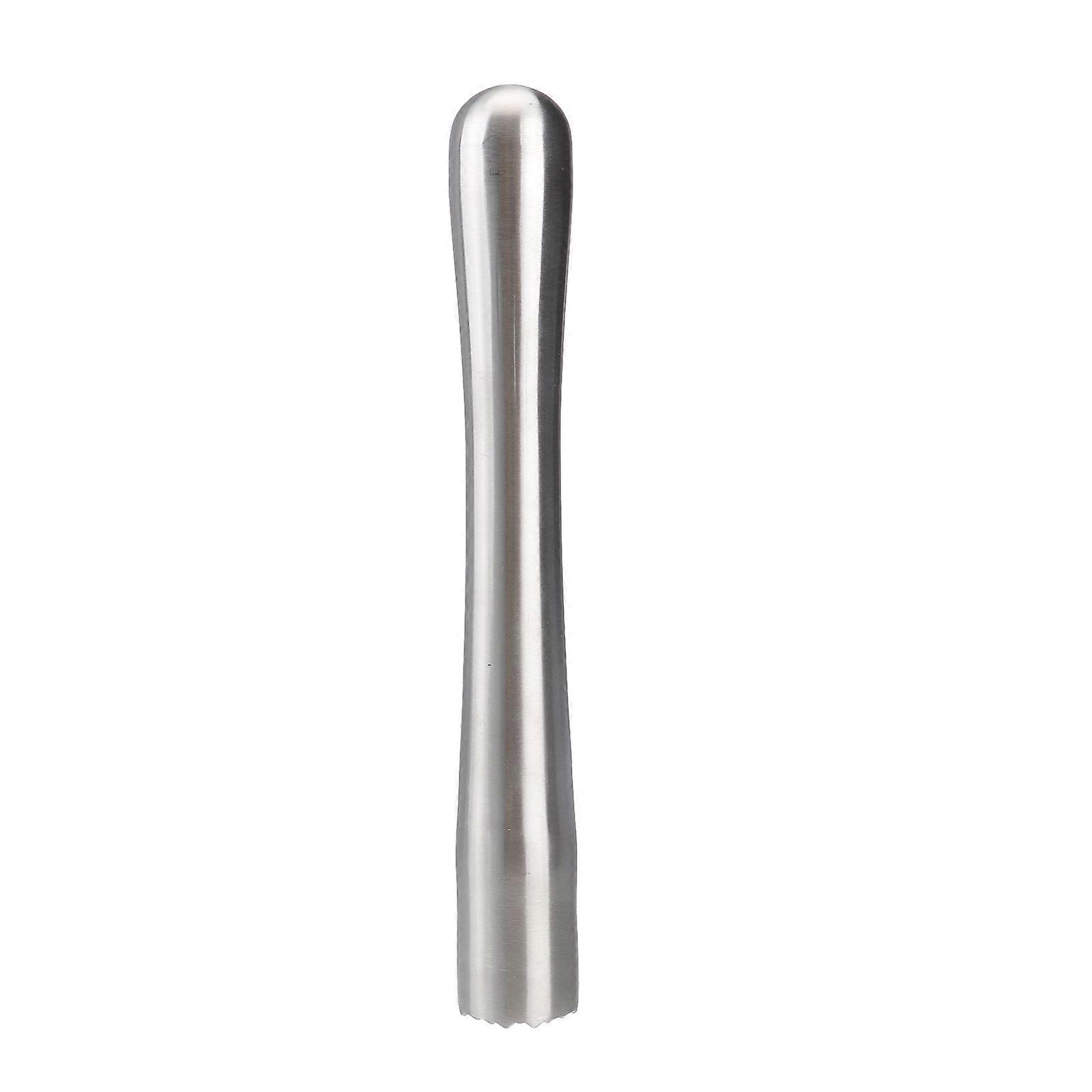 1pc Stainless Steel Ice Crushed Bars Wine Bars Lemon Hammer Bar Wine Swizzle Stick for Bar Party Banquet (18.5CM 201 Silver)