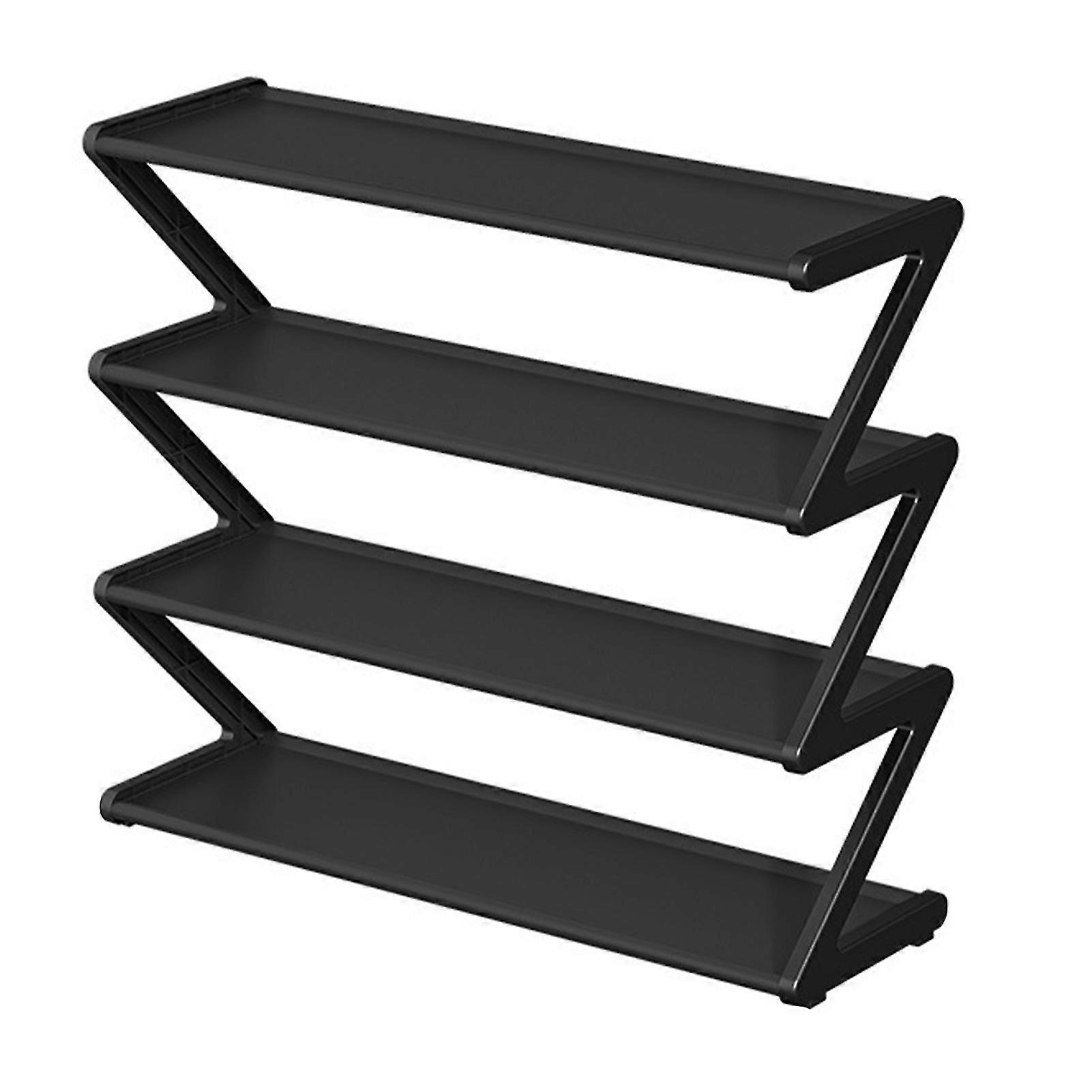 4 Tier Simple Shoe Storage Rack Free Standing Large Capacity Rack for Dormitory Home