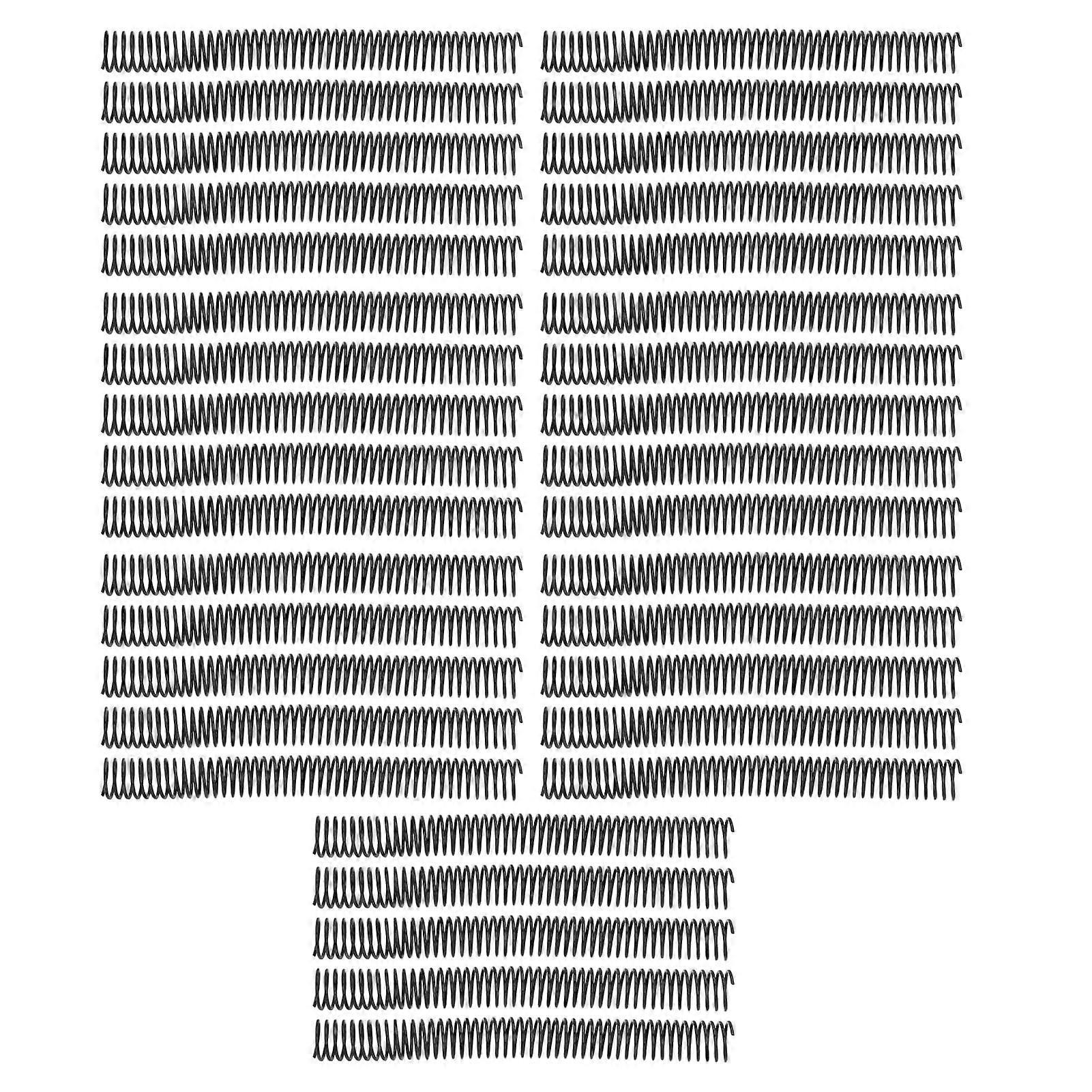 35PCS A4 Paper Binding Coils 25.4mm Diameter 48 Loops 4 to 1 Pitch Plastic Spiral Wire Spines for 215 Sheets Capacity Black
