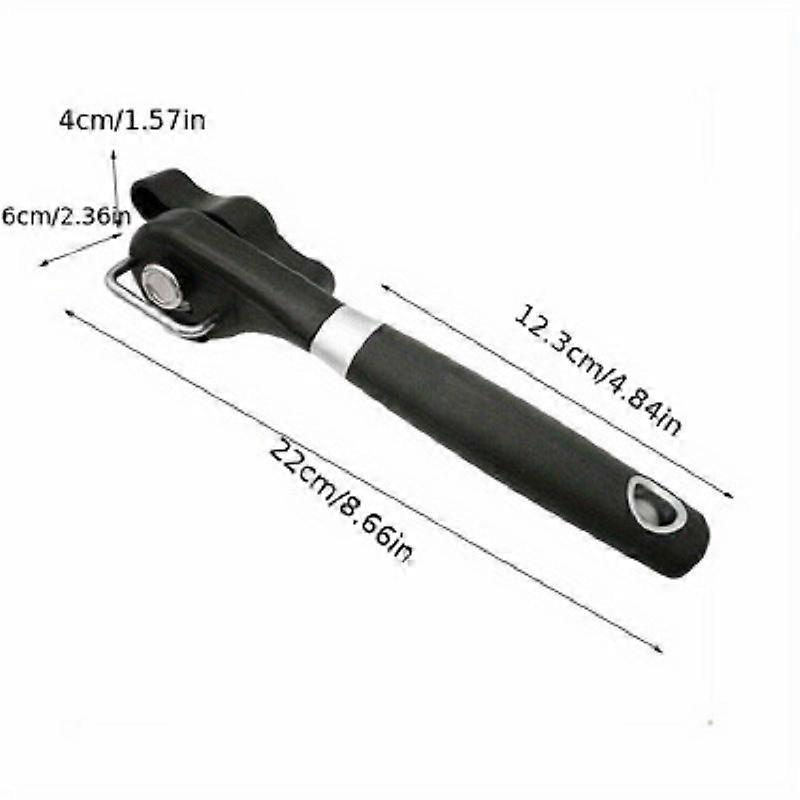 Heavy-Duty Stainless Steel Can Opener - Single Handle, Side Opening For Easy Use