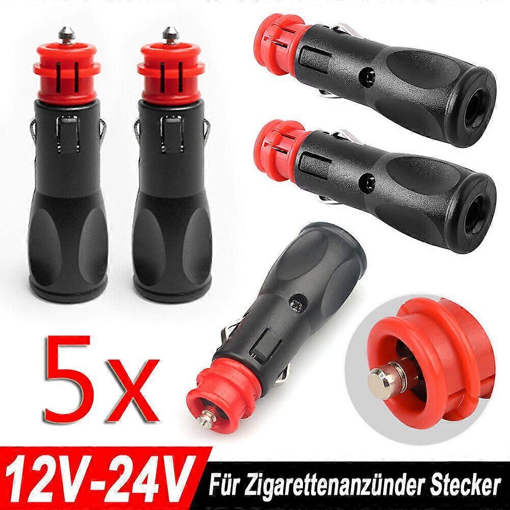 5 Stück Autostecker für Zigarettenanzünder Autoadapter Auto Wohnmobil 12V / 24V