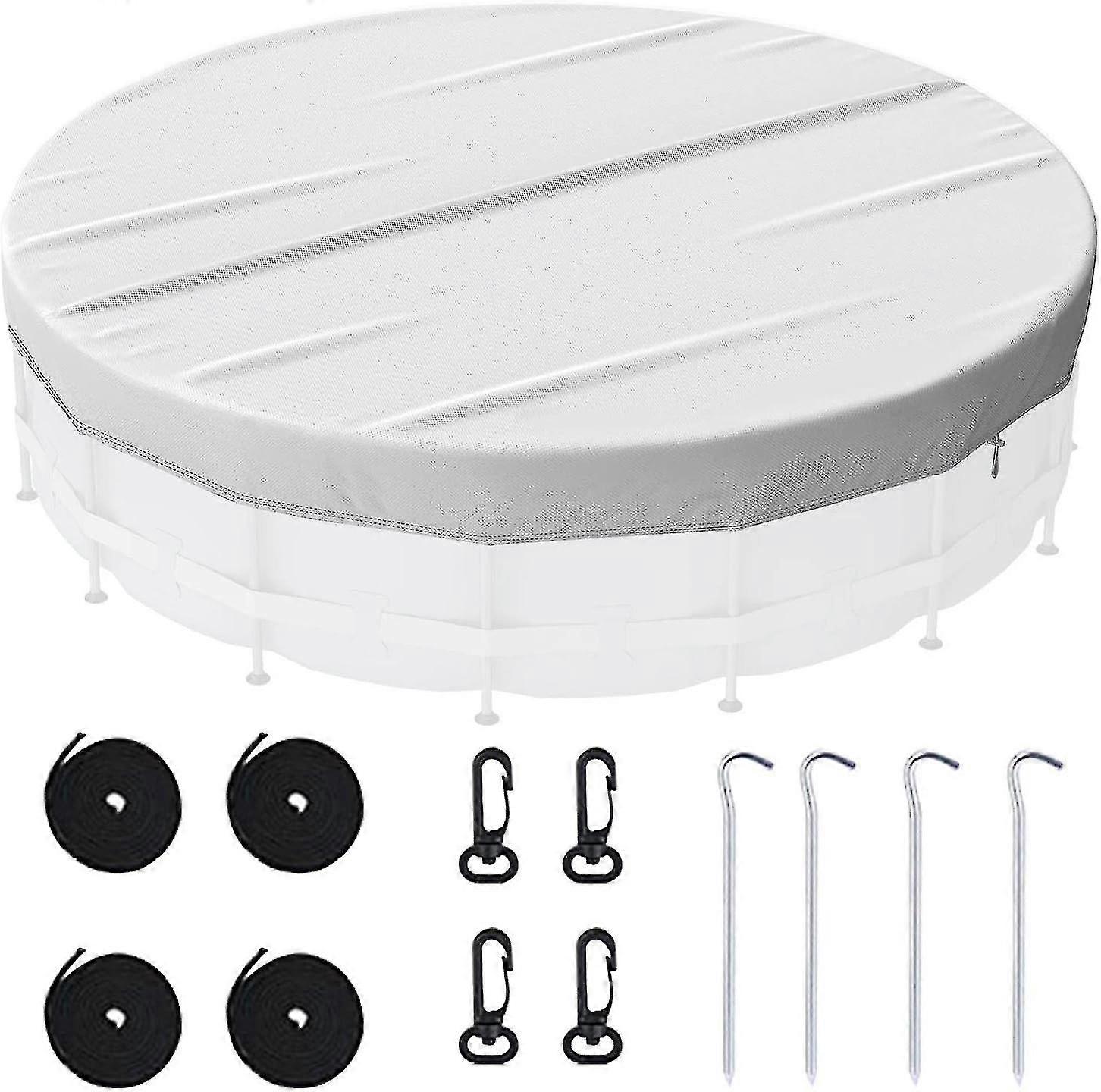 כיסוי בריכה, כיסוי בריכת שחייה מתנפחת עגול עמיד רוח, עמיד לאבק כיסוי בריכת שחייה עמיד למים לבריכות משפחתיות אמבטיות חמות ספא בריכות מתנפחות