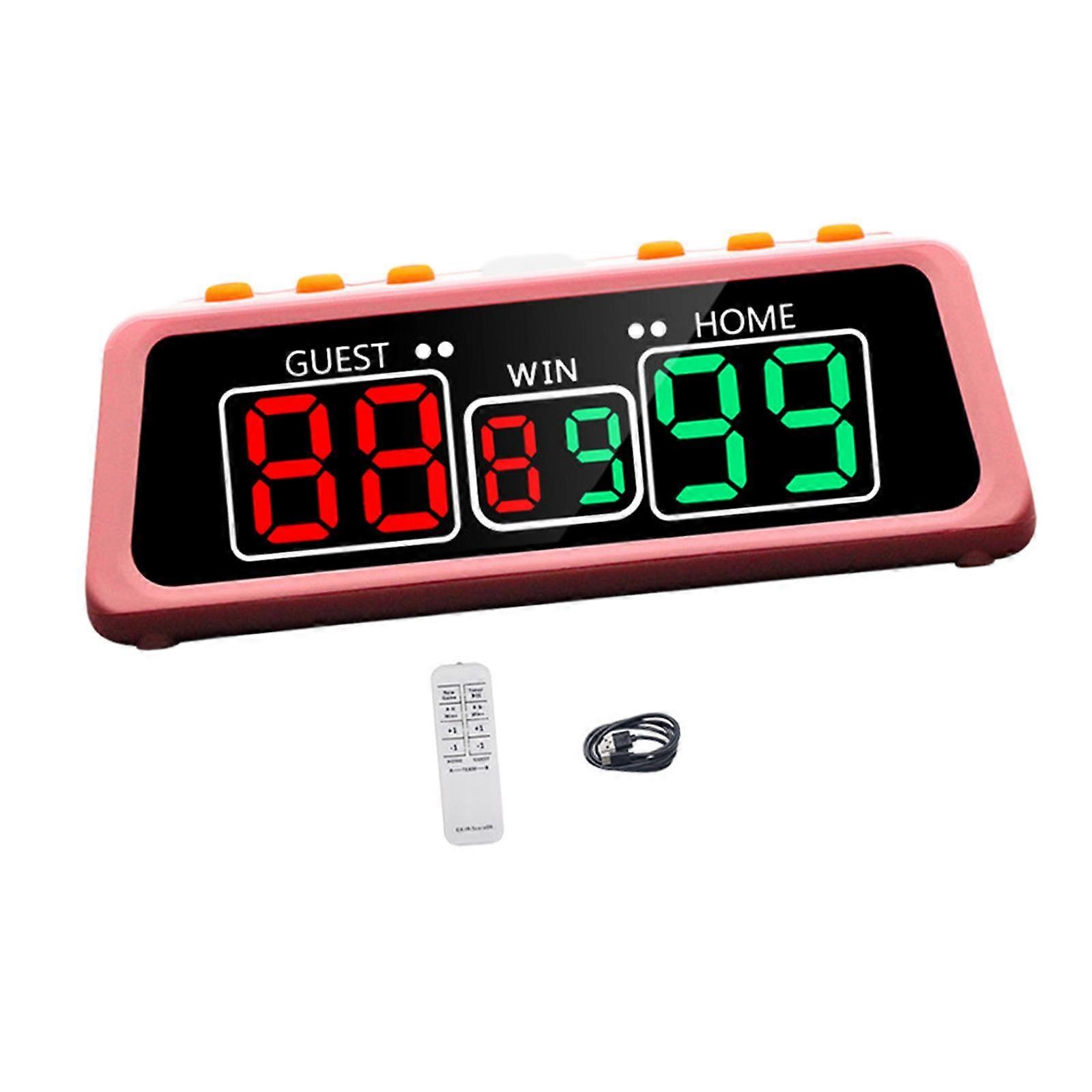 LED Electronic Scoreboard EU Adapter Tabletop Scoreboard for Billiard Indoor