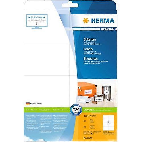 Herma Premium Quality Permanent Adhesion Premium Labels A4 105mm 10 Pieces