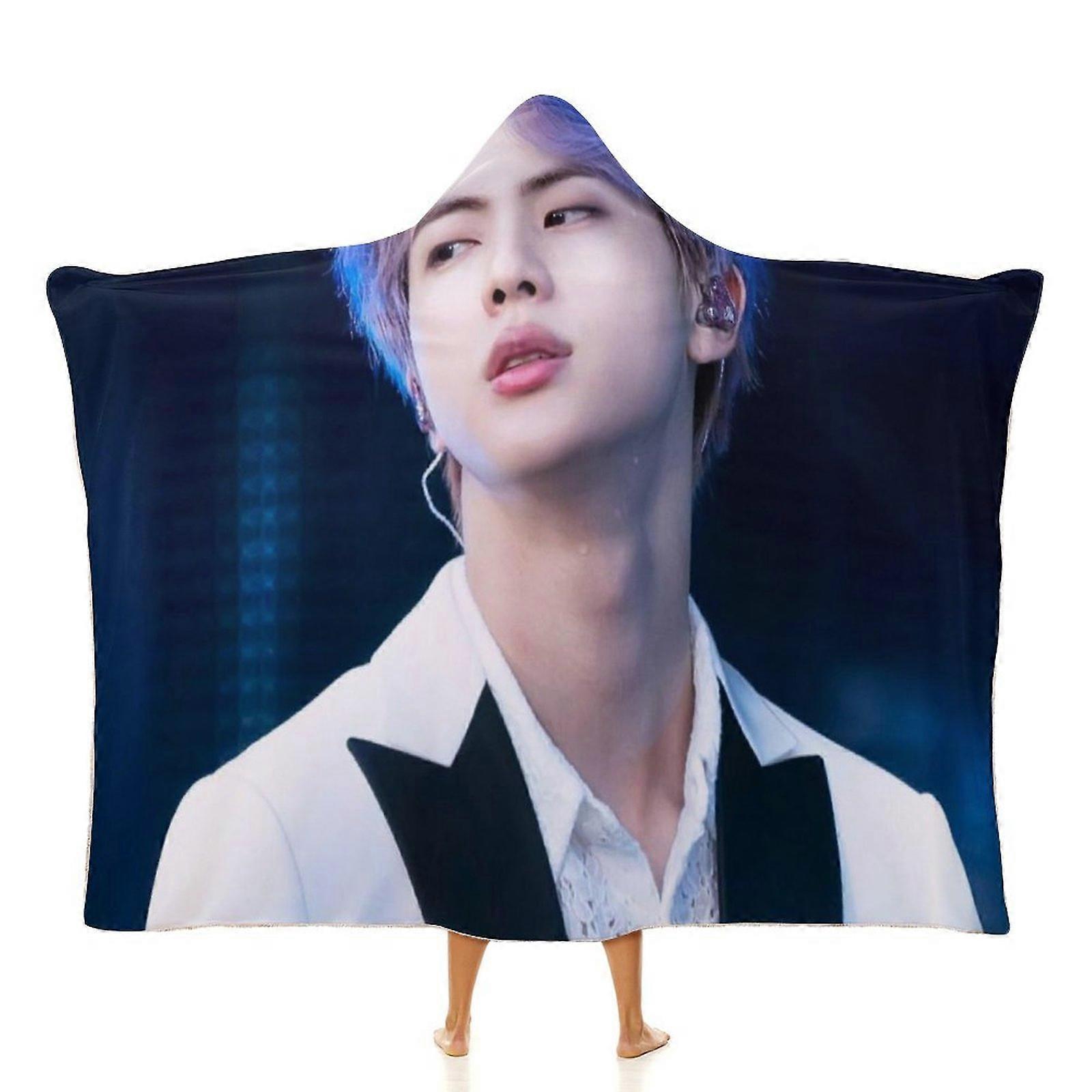 BTS Jin (107) Blanket Wearable Cartoon Cosplay Hoodie Throw