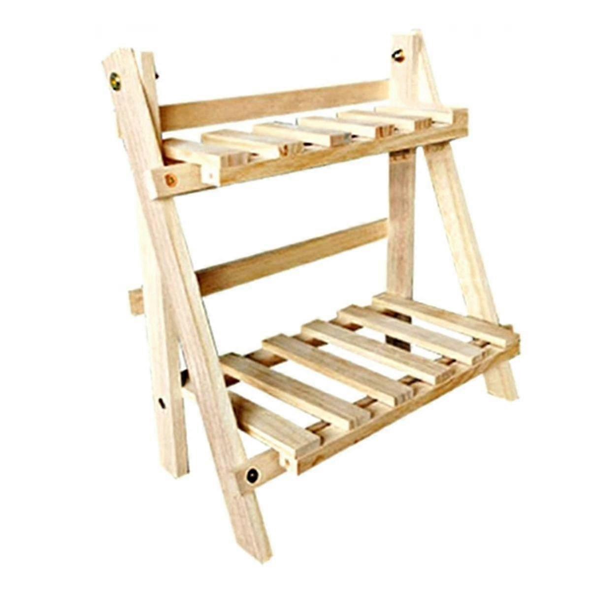 Wooden Desktop Storage Rack Double Log Desk Storage Rack Office Ins Simple Storage Rack