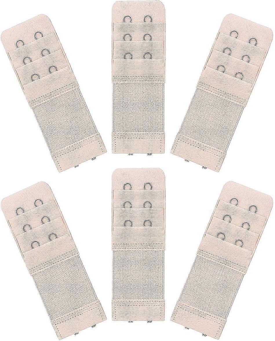 6 Pieces Women's Soft Comfortable Elastic Bra Extenders Bra Extension
