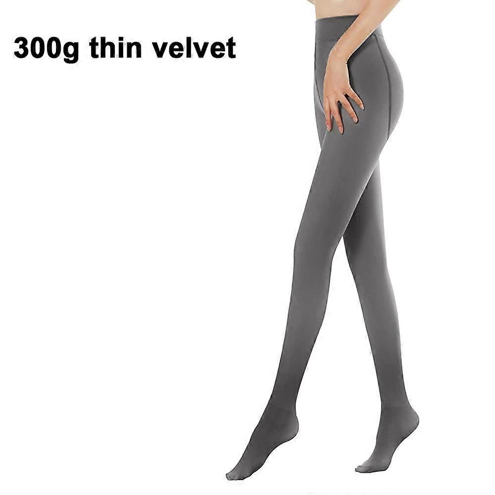 1 pereche picioare impecabile fals translucid cald fleece chilot pentru femei, fleece colanți căptușiți pantaloni, chilot de toamnă și iarnă