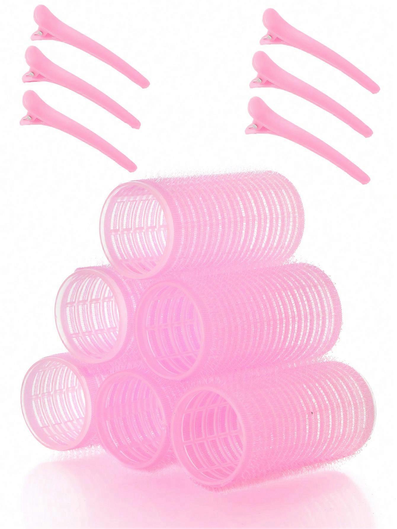 1.37in 12pcs/Set Self-Grip Rollers Kit With 6Rollers And 6Clips