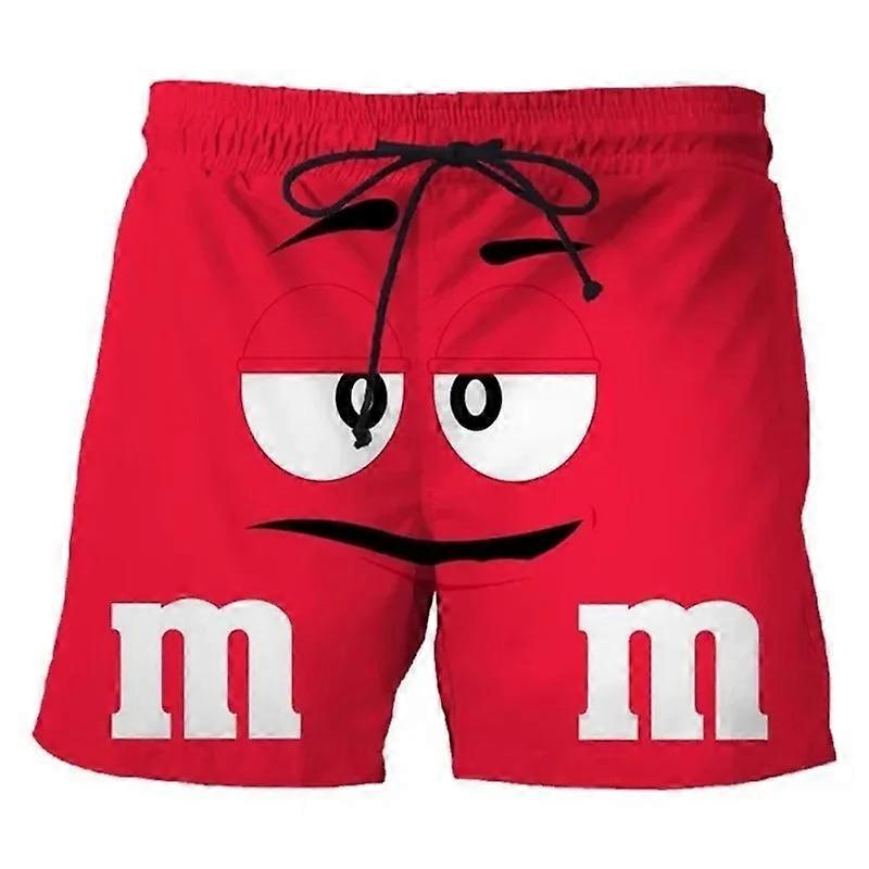 Funny 3D Printed Cartoon Design Men's Beach Shorts