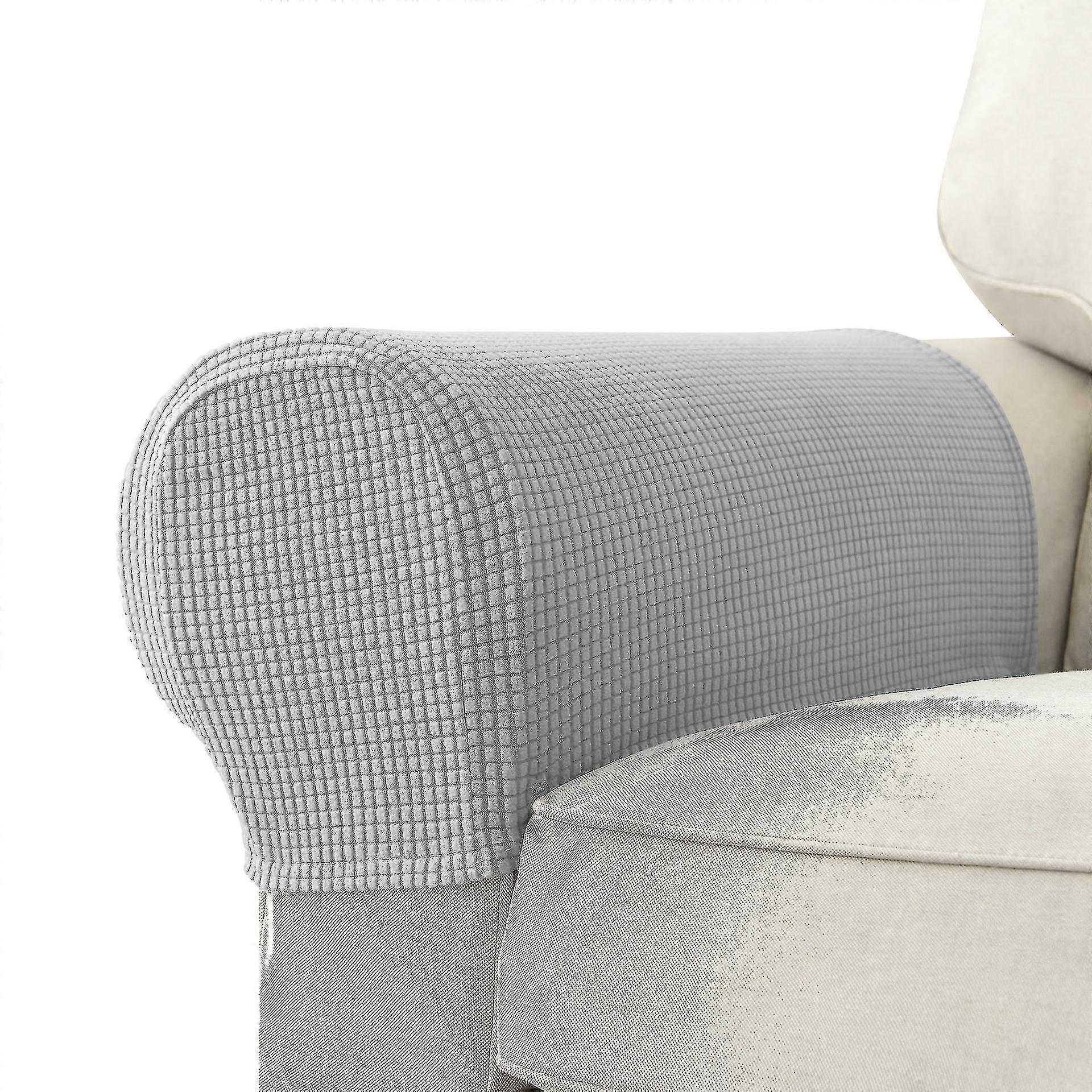 2 peças capas elásticas para apoio de braço, elastano, jacquard, protetor macio e elástico para cadeiras, sofás, poltronas, capas para sofás reclináveis
