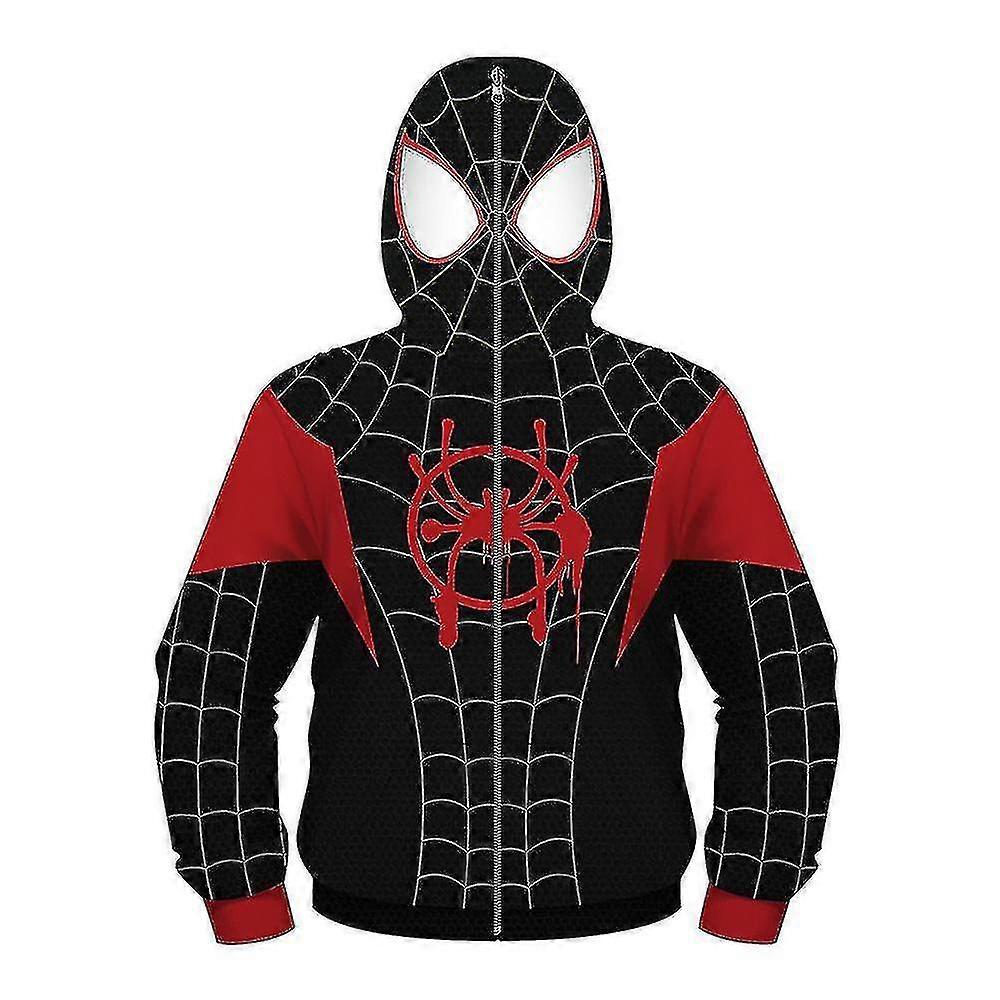 Kids Boy Spider-man Hoodies Hooded Zip Coat Jacket Top Outwear Fans Gift