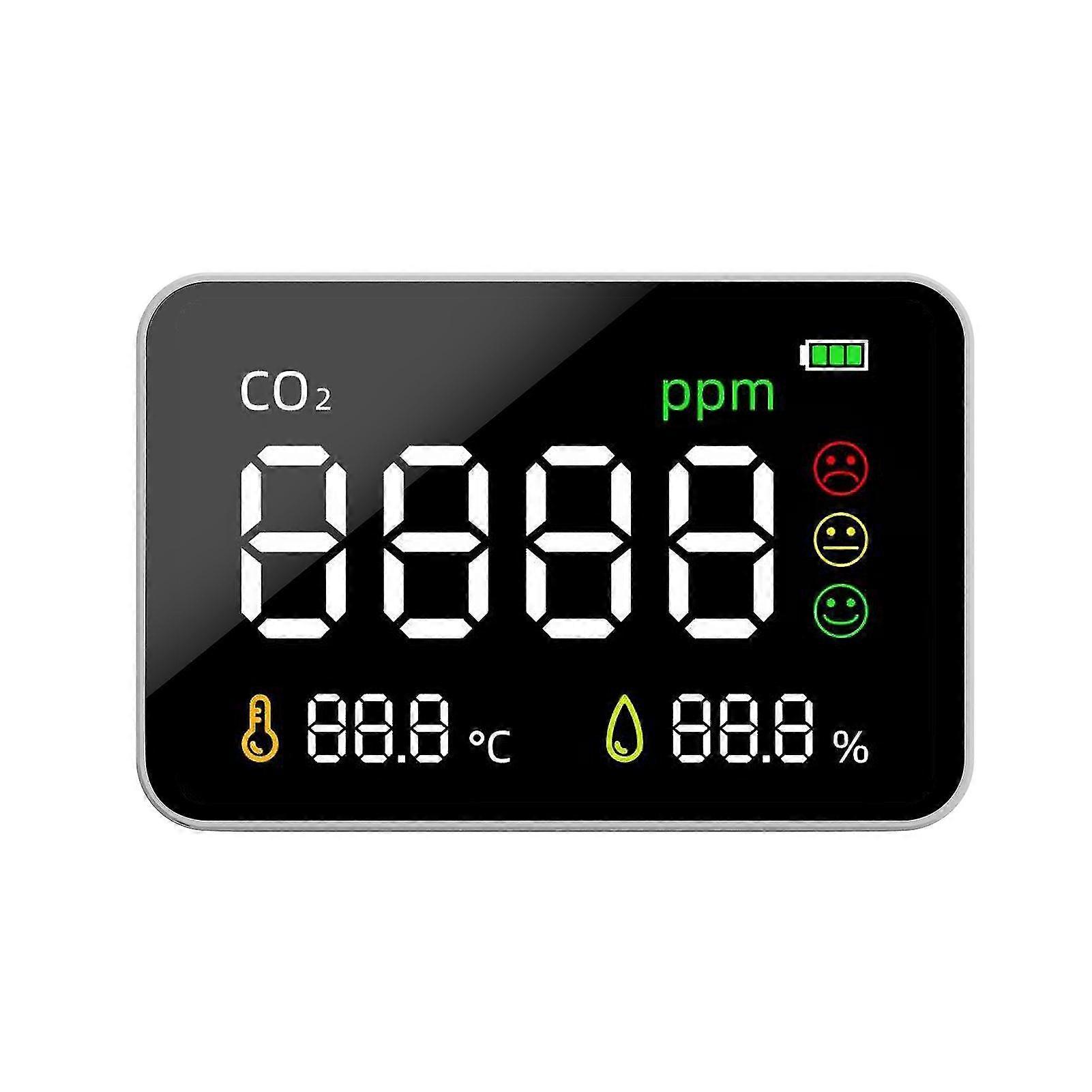 air quality monitor digital co2 detector 3 in 1 temperature humidity co2 tester carbon dioxide meter desktop wall mounted