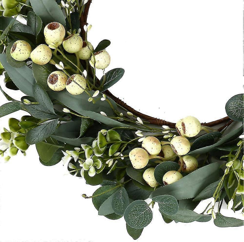 Couronne De Porte Fraises - Décoration été Printemps - Artisanale