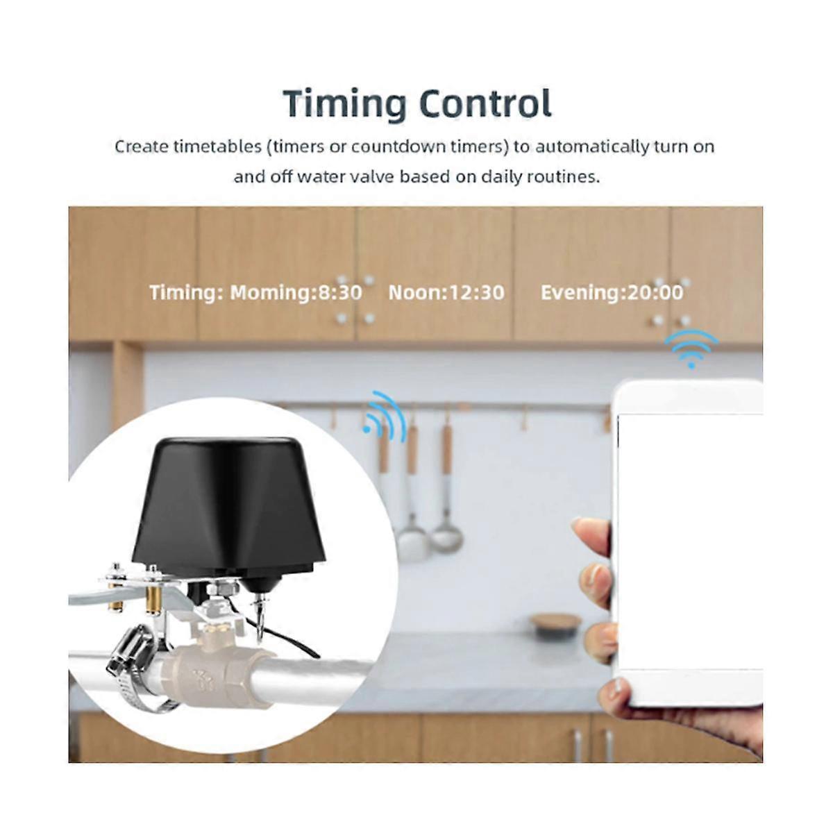Tuya Smart Zigbee 3.0 Water Valve Gas Valve Mechanical Valve Switch Bluetooth Valve Control (UK Plu
