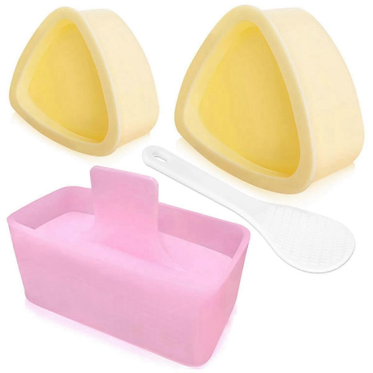 Onigiri Mold, 3 Pack Rice Mold Musubi Maker Kit, Maker Press, Classic Triangle Rice Ball Maker Sush