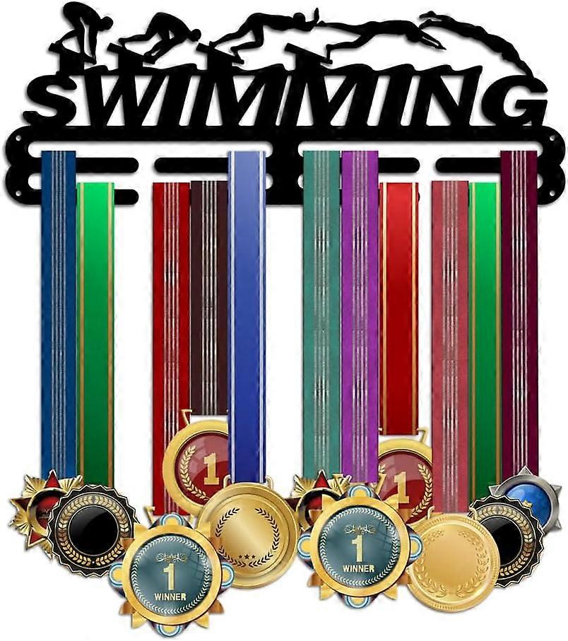 Medals Hanger Display Holder Rack Wall Mount Hanger Decor Trophy Shelf Tiered Award Rack Award Ribbon Hanger with Box for Over 50 Medals Easy to Insta
