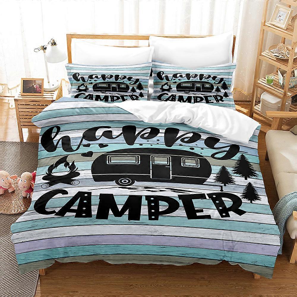 Cartoon car down duvet cover two-piece set 3D printed ultra-fine fiber bed sheet bedding three piece set