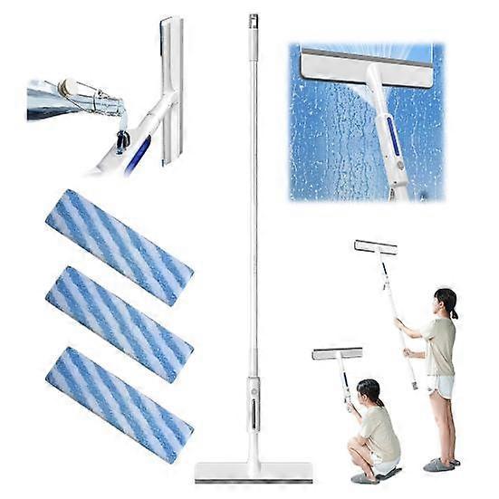 Window Cleaning Squeegee Double-Sided Spray Expansion Window Cleaner with Long Handle Handheld Window Mirror Squeegee